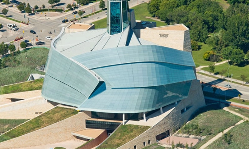 The Canadian Museum for Human Rights building.